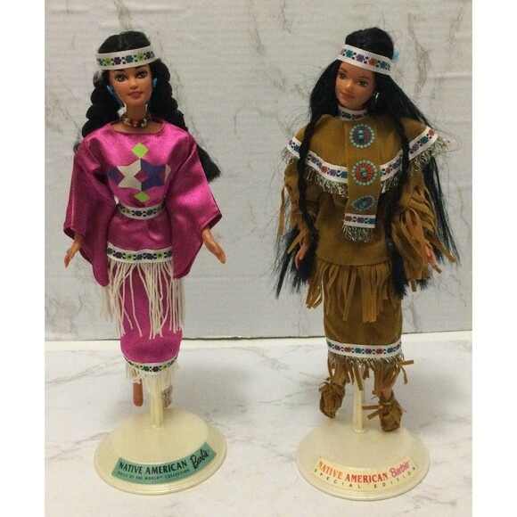 Native American Barbie Doll Third And Fourth Edition Vintage Lot Of 2